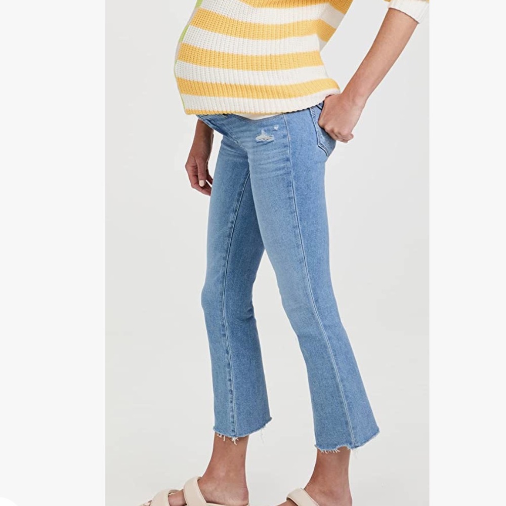 PAIGE Women's Maternity Colette Crop Flare Jeans